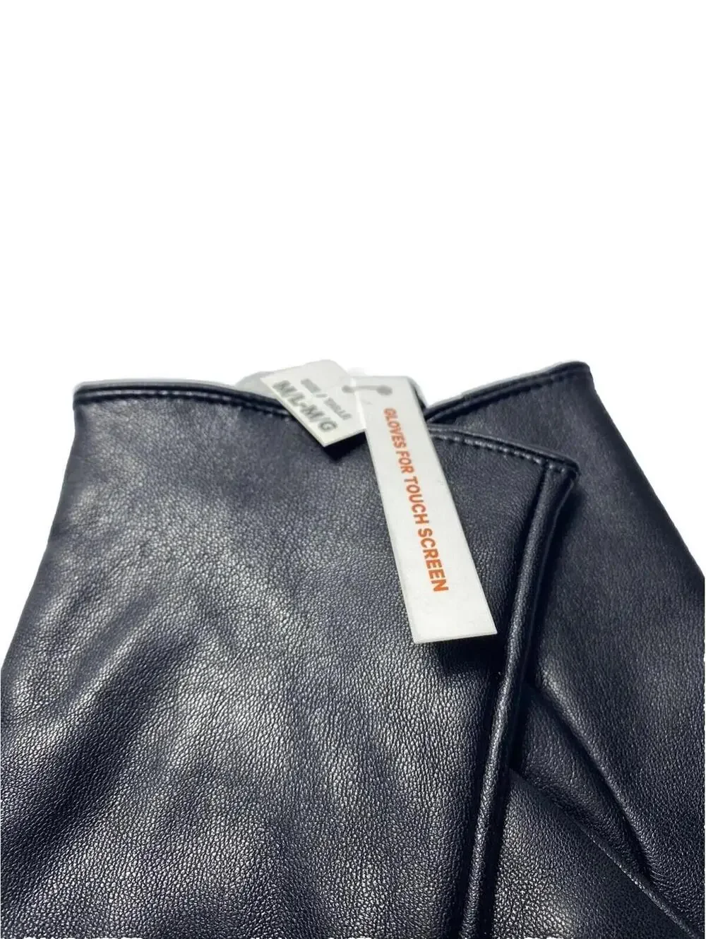 Women’s Black Small Faux Leather Winter Gloves Touchscreen Compatible New